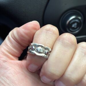 Silver Ring with Intricate Design